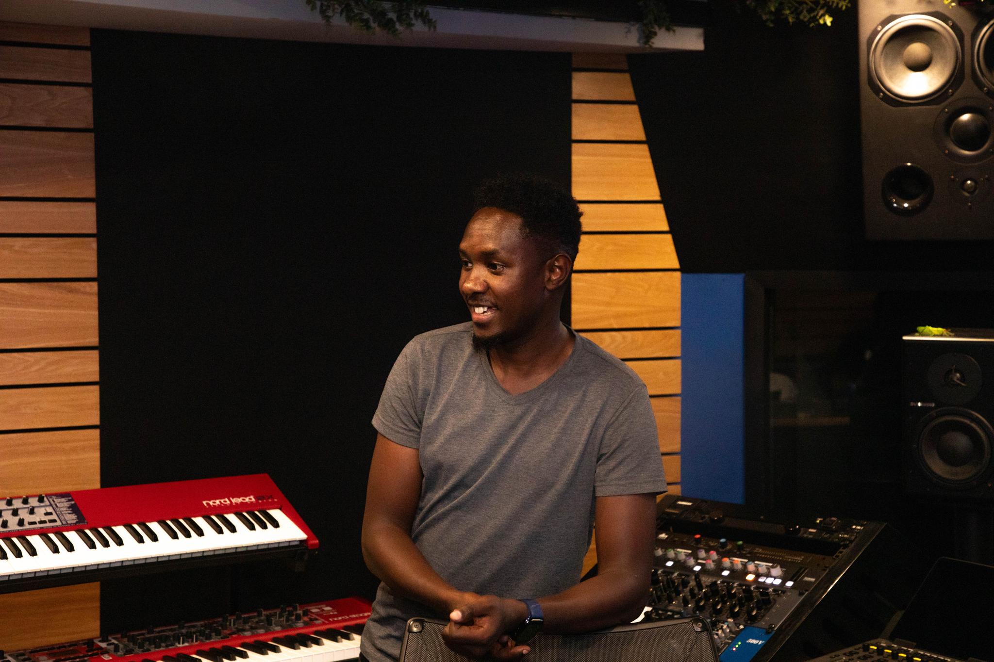ADMI Music Production - Student in Recording Studio